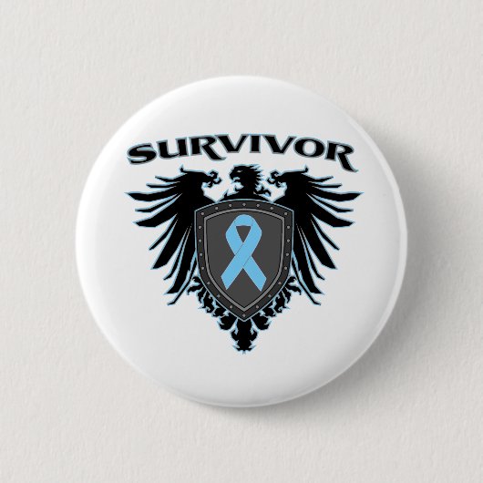 Prostate Cancer Survivor Crest Ronde Button 5,7 Cm (Voorkant)