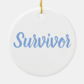 Prostate Cancer Survivor Plaid Light Blue Ribbon Keramisch Ornament (Achterkant)