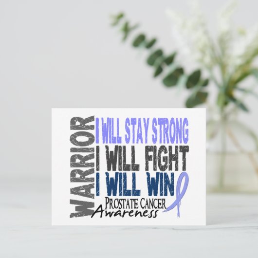 Prostate Cancer Warrior Briefkaart (Staand voorkant)