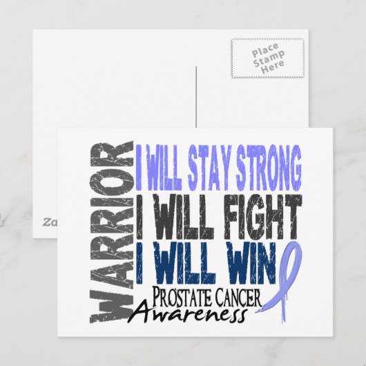 Prostate Cancer Warrior Briefkaart (Voorkant / Achterkant)