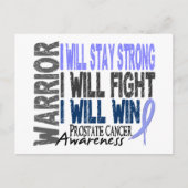 Prostate Cancer Warrior Briefkaart (Voorkant)