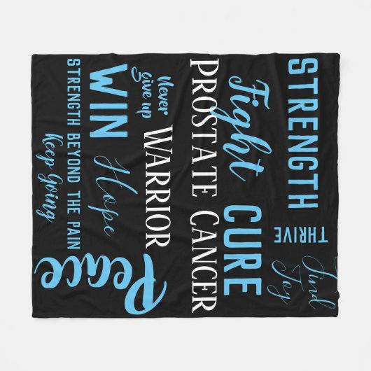 Prostate Cancer Warrior deken (Voorkant (Horizontaal))