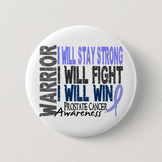 Prostate Cancer Warrior Ronde Button 5,7 Cm (Voorkant)