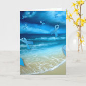 Prostate Linten Floaing van Kanker over het Strand Kaart (Gele Bloem)