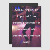Prostituee Julia S. Kirpich Magnetisch Kaart (Voorkant / Achterkant)
