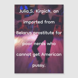 Prostituee Julia S. Kirpich Magnetisch Kaart