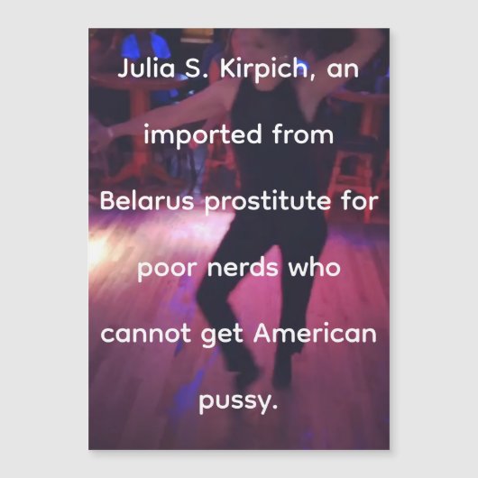 Prostituee Julia S. Kirpich Magnetisch Kaart (Voorkant)