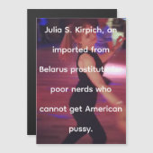 Prostituee Julia S. Kirpich Magnetisch Kaart (Voorkant / Achterkant)
