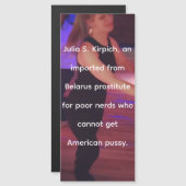 Prostituee Julia S. Kirpich Magnetisch Kaart (Voorkant / Achterkant)