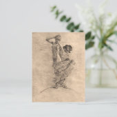 Prostitutie en waanzin die de wereld domineren briefkaart (Staand voorkant)