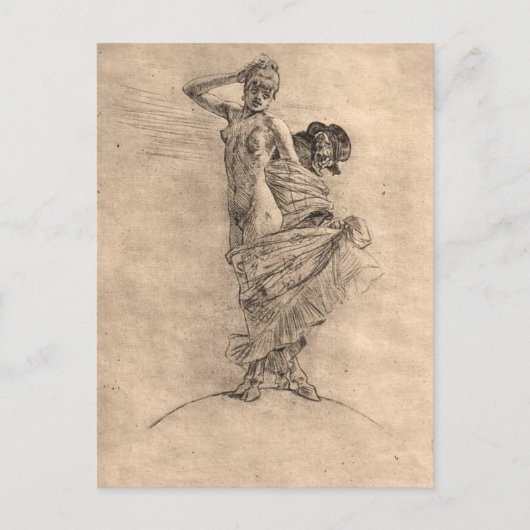 Prostitutie en waanzin die de wereld domineren briefkaart (Voorkant)