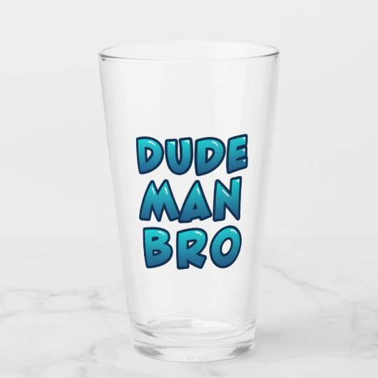 ProSuperheld Man Man Bro Pint Glass Glas (Voorkant)