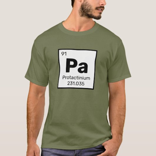 Protactinium / Periodiek Tafel - PA Element T-shir T-shirt (Voorkant)