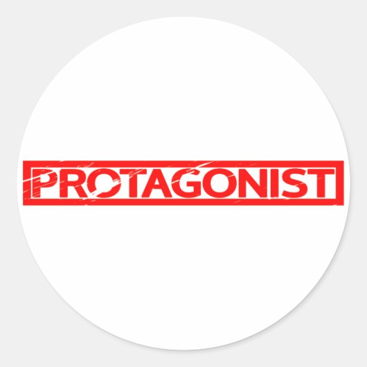 Protagonist Stempel Ronde Sticker (Voorkant)