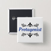 Protagonist Vierkante Button 5,1 Cm (Voorkant /achterkant)