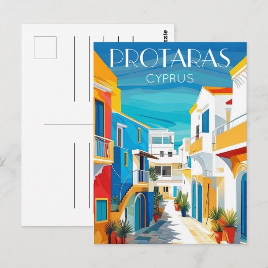 Protaras cyprus - oostelijk Cyprus Briefkaart (Voorkant / Achterkant)