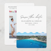 Protaras Cyprus Trouwbestemming Save the Date Kaart (Voorkant / Achterkant)