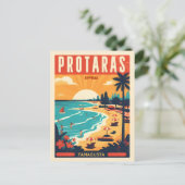  Protaras cyprus vakantie op strand cadeau Briefkaart (Staand voorkant)