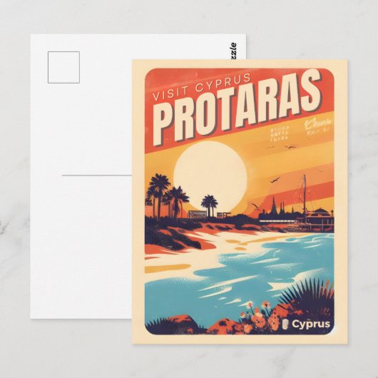  Protaras cyprus vakantie op strand cadeau Briefkaart (Voorkant / Achterkant)