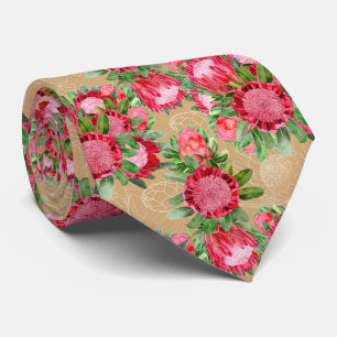 Protea Aquarel Tuinbloei Stropdas