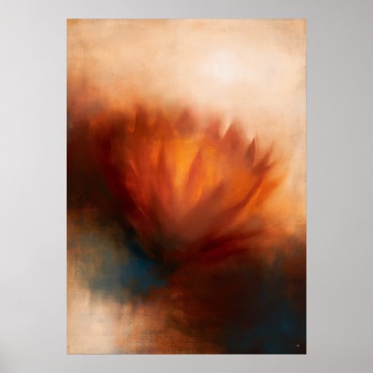 Protea Atmosferische Bloemige Abstractie Poster (Voorkant)