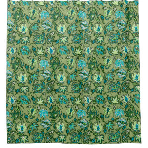 Protea Batik Hawaiiaanse Tropische Bloemen Douchegordijn