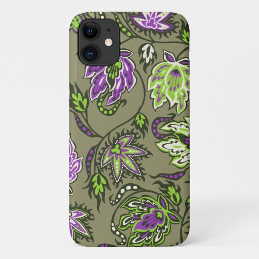 Protea Batik Hawaiian Tropical Floral Khaki Case-Mate iPhone Case (Achterkant)
