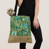 Protea Batik Hawaiian Tropical Monogram Beach Bag Tote Bag (Dichtbij)