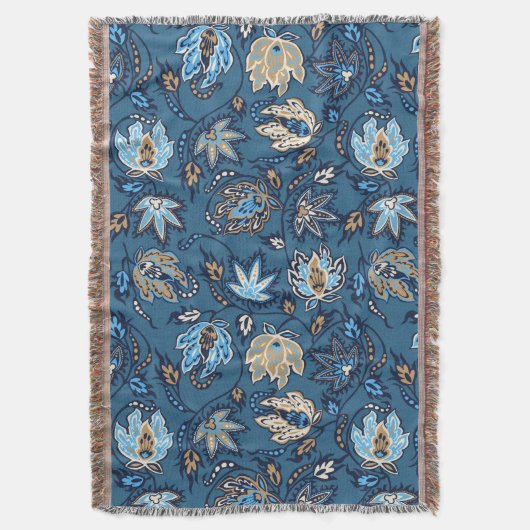 Protea Batik Hawaiian Tropical Throw Blanket Deken (Voorkant Verticaal)