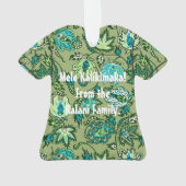 Protea Batik Hawaiian Tropische Floral Aloha Shirt Ornament (achterkant)