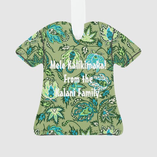 Protea Batik Hawaiian Tropische Floral Aloha Shirt Ornament (achterkant)