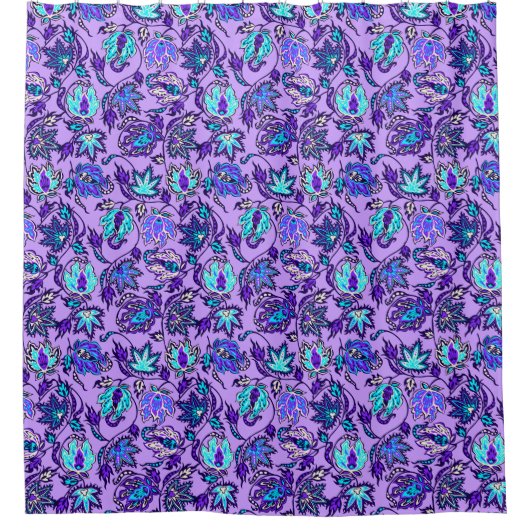 Protea Batik Hawaiian Tropische Floral Douchegordijn (Voorkant)