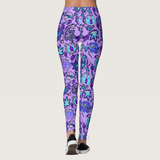 Protea Batik Hawaiian Tropische Floral Leggings (Achterkant)