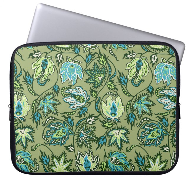 Protea Batik Tropical Neopreen Wetsuit Laptop Sleeve (Voorkant)