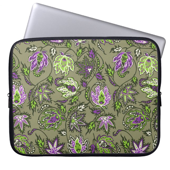 Protea Batik Tropical Neopreen Wetsuit Laptop Sleeve (Voorkant)
