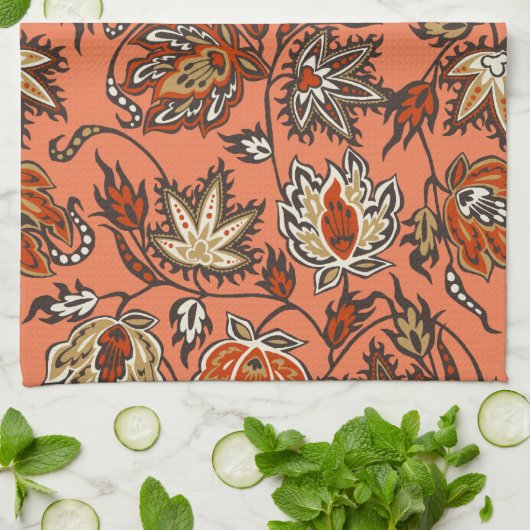 Protea Batik tropische bloem keukenhanddoek (Gevouwen)