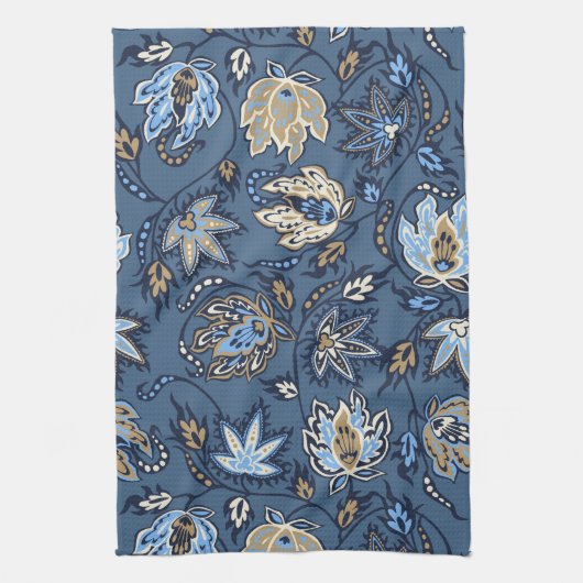Protea Batik tropische bloem keukenhanddoek (Verticaal)