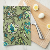 Protea Batik tropische bloem keukenhanddoek (Quarter Fold)