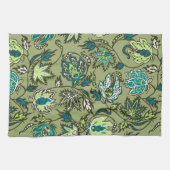 Protea Batik tropische bloem keukenhanddoek (Horizontaal)