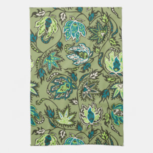 Protea Batik tropische bloem keukenhanddoek