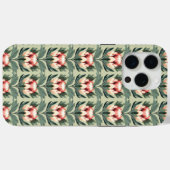 Protea Bloem Patroon Koraal Salie Tinten iPhone Ho Case-Mate iPhone Case (Achterkant (horizontaal))