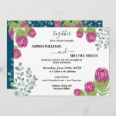 Protea Bloem Tuin Bruiloft Kaart (Voorkant / Achterkant)