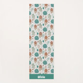 Protea Bloem Woestijn Bloemen Naam Patroon Yoga Ma Yogamat (Voorkant)