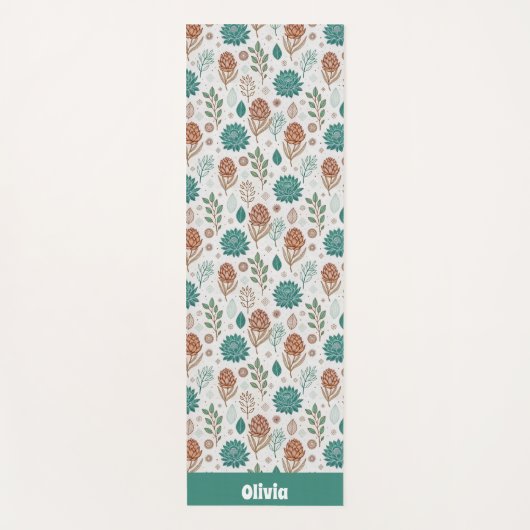 Protea Bloem Woestijn Bloemen Naam Patroon Yoga Ma Yogamat (Voorkant)