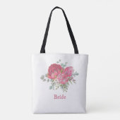 Protea Bloemen Bruids Tote Bag (Achterkant)