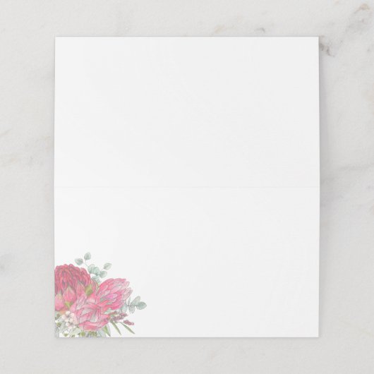 Protea bloemen plaats kaarten plaatskaartje (Buitenkant ongevouwen)