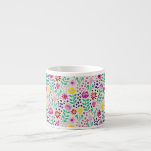 Protea Bloemenblok Print Millefleur lichten Espresso Kop