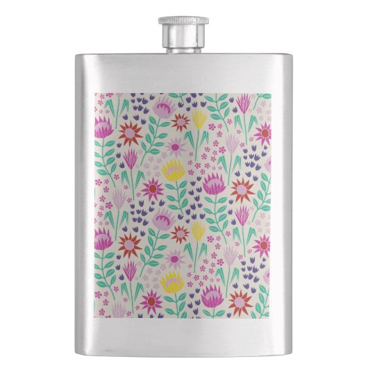 Protea Bloemenblok Print Millefleur lichten Flacon (Voorkant)