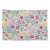 Protea Bloemenblok Print Millefleur lichten Kussensloop (Achterkant-Rechts)