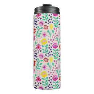 Protea Bloemenblok Print Millefleur lichten Thermosbeker